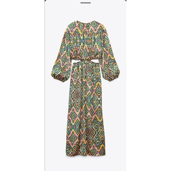 NWT Zara cut out  Boho midi Dress - Picture 6 of 8